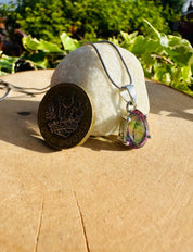 Mystic Topaz Teardrop Pendant: Sterling Silver, Handmade UK