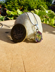 Mystic Topaz Teardrop Pendant: Sterling Silver, Handmade UK