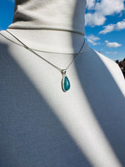 Natural Australian Pendant 19mm x 11mm Sterling Silver Handmade UK