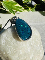 Natural Australian Pendant 21mm x 12mm Sterling Silver Handmade UK