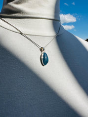 Natural Australian Pendant 21mm x 12mm Sterling Silver Handmade UK