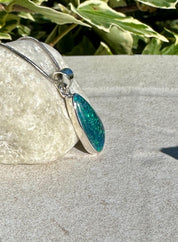 Natural Australian Pendant 18mm x 10mm Sterling Silver Handmade UK gift