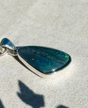 Natural Australian Pendant 20mm x 13mm Sterling Silver Handmade UK gift