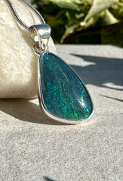 Natural Australian Pendant 20mm x 13mm Sterling Silver Handmade UK gift