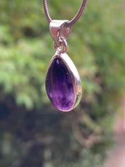 Blue John Sterling Silver Teardrop Pendant 1.6cm x 1.0cm