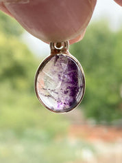 Blue John Sterling Silver Teardrop Pendant 1.6cm x 1.2cm