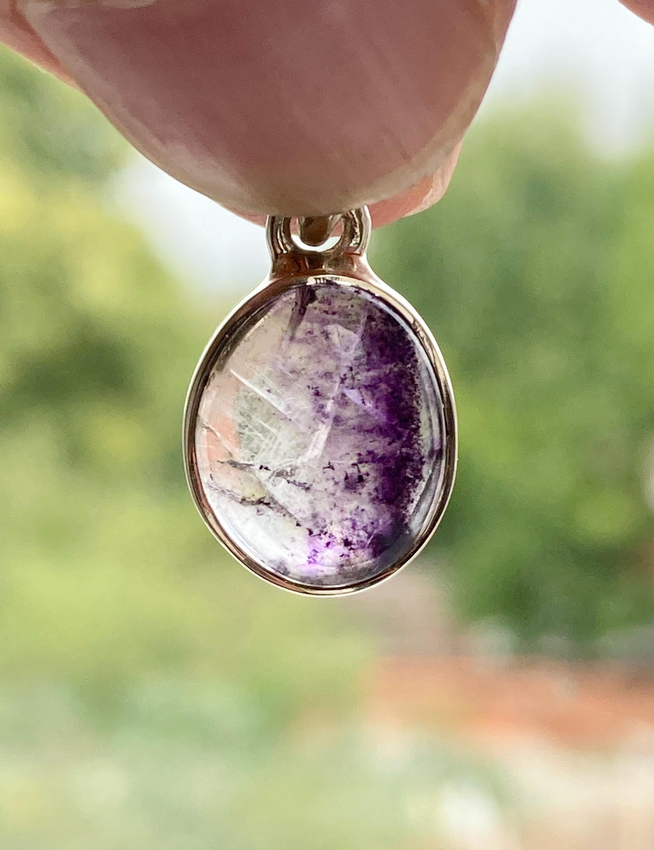 Blue John Sterling Silver Teardrop Pendant 1.6cm x 1.2cm