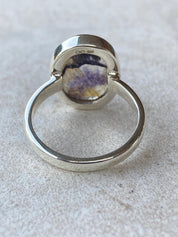 Blue John Silver Oval Ring 18mm x 13mm