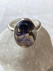 Blue John Silver Oval Ring 18mm x 13mm