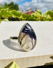Blue John Silver Ring - Extremely Rare