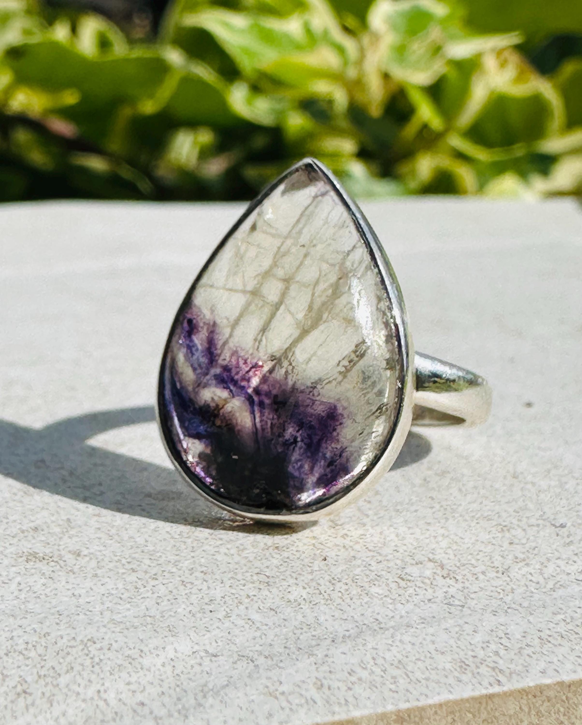 Blue John Silver Ring