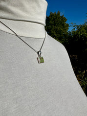 Sterling (Monarch) Opal Pendant, Square 11 mm x 11mm Sterling Silver, Handmade UK gift