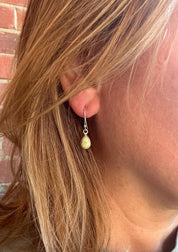 Sterling Opal Monarch Earrings, Teardrop Sterling Silver, Handmade