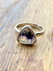 Blue John Silver Oval Ring 13mm x 13mm