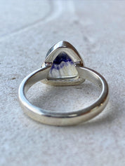 Blue John Silver Oval Ring 13mm x 13mm