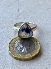 Blue John Silver Oval Ring 13mm x 13mm
