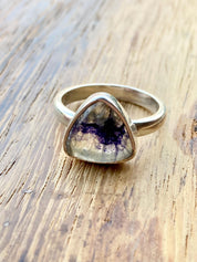 Blue John Silver Oval Ring 13mm x 13mm
