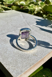 Blue John Ring: Handmade 925 Sterling Silver,Size N 1/2 (7) Derbyshire UK