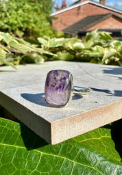 Blue John Ring: Handmade 925 Sterling Silver,Size N 1/2 (7) Derbyshire UK