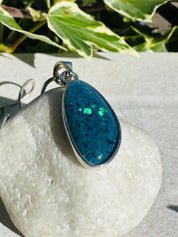 Natural Australian Pendant 21mm x 12mm Sterling Silver Handmade UK