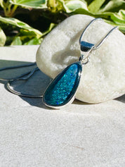 Natural Australian Pendant 18mm x 10mm Sterling Silver Handmade UK gift