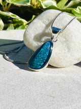 Natural Australian Pendant 18mm x 10mm Sterling Silver Handmade UK gift