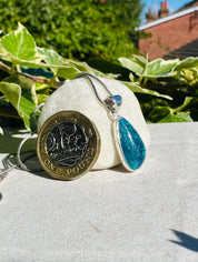 Natural Australian Pendant 18mm x 10mm Sterling Silver Handmade UK gift