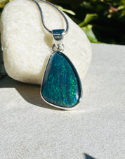 Natural Australian Pendant 20mm x 13mm Sterling Silver Handmade UK gift