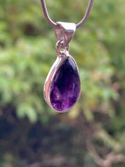 Blue John Sterling Silver Teardrop Pendant 1.6cm x 1.0cm