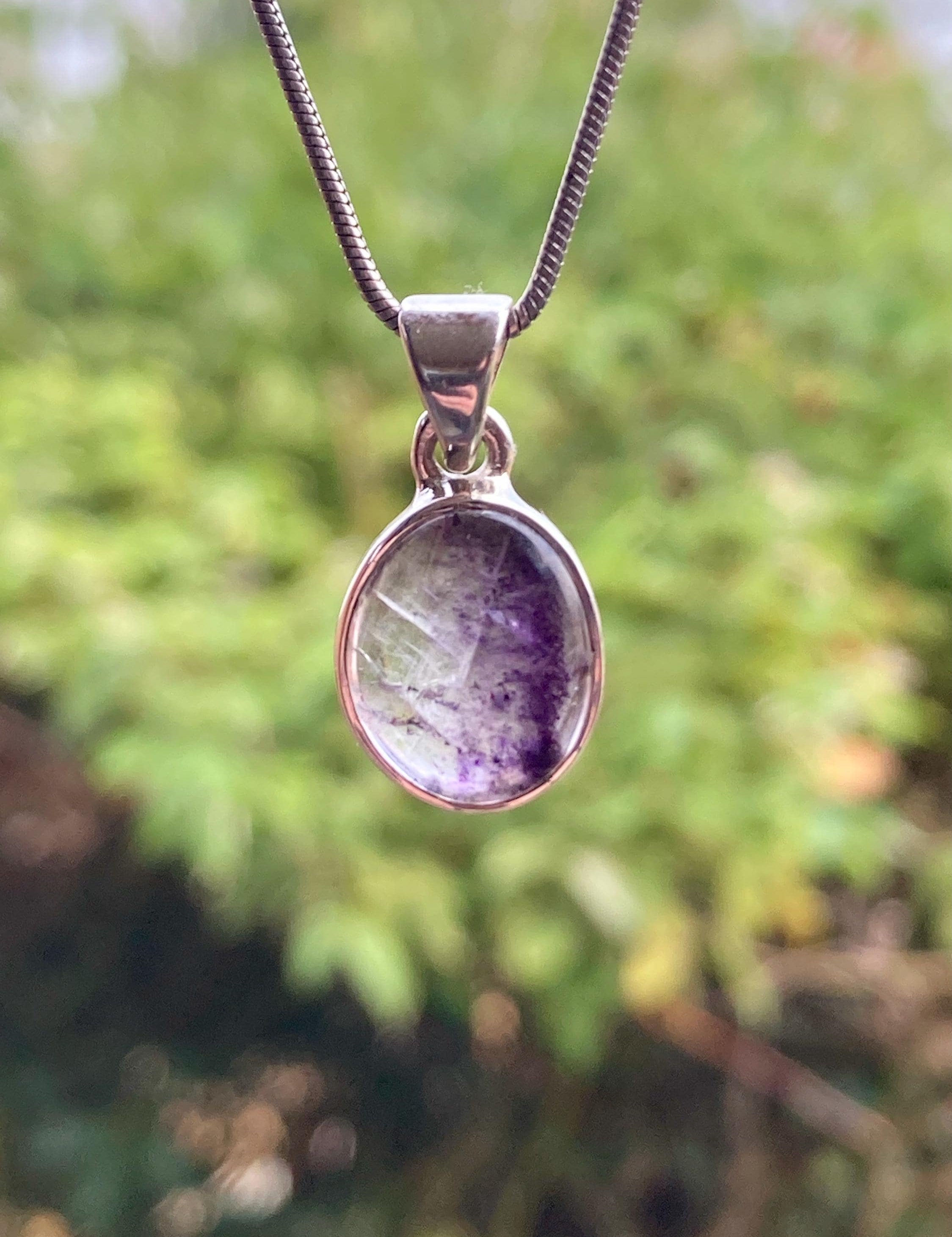 Blue John Sterling Silver Teardrop Pendant 1.6cm x 1.2cm