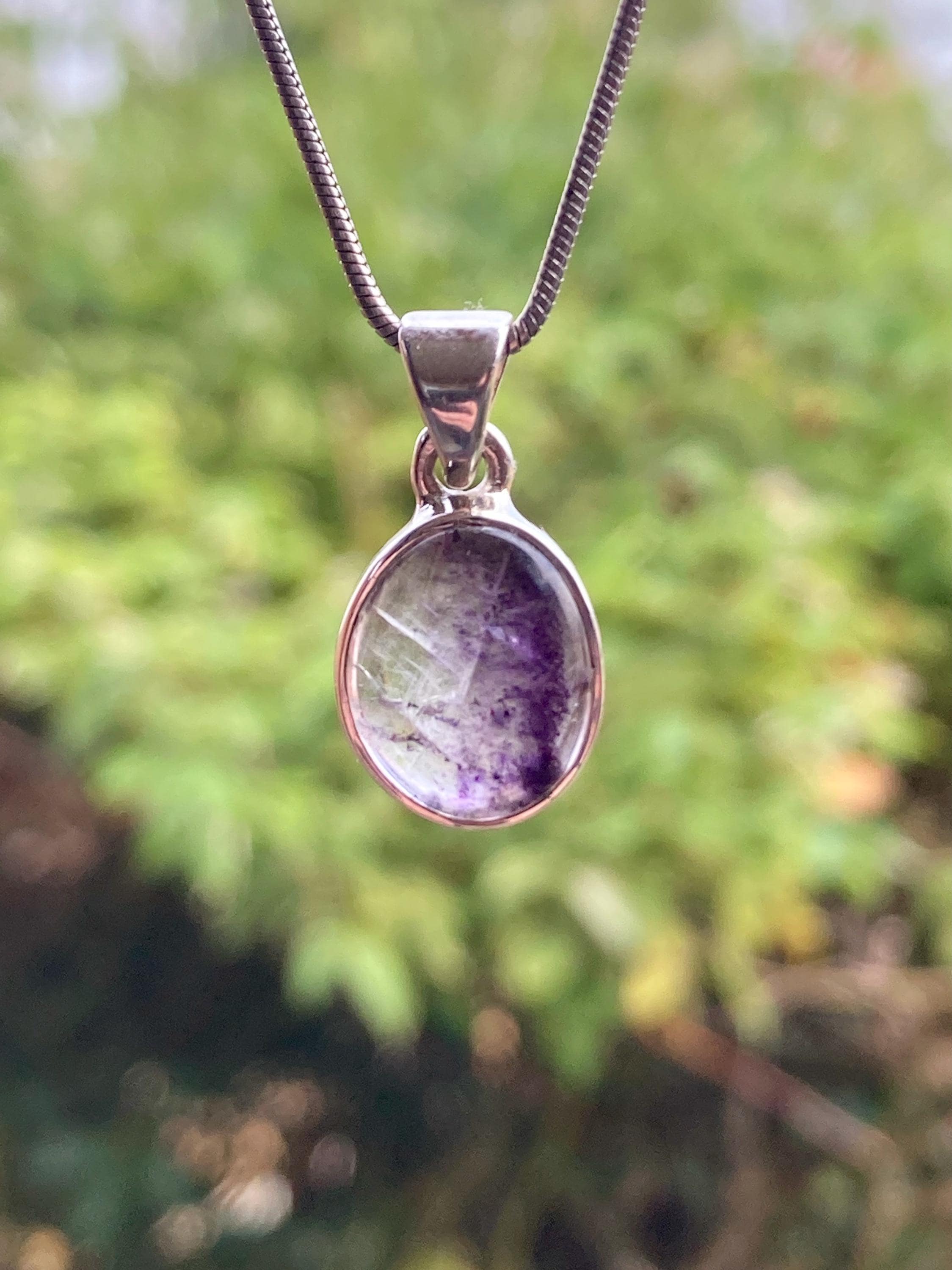 Blue John Sterling Silver Teardrop Pendant 1.6cm x 1.2cm