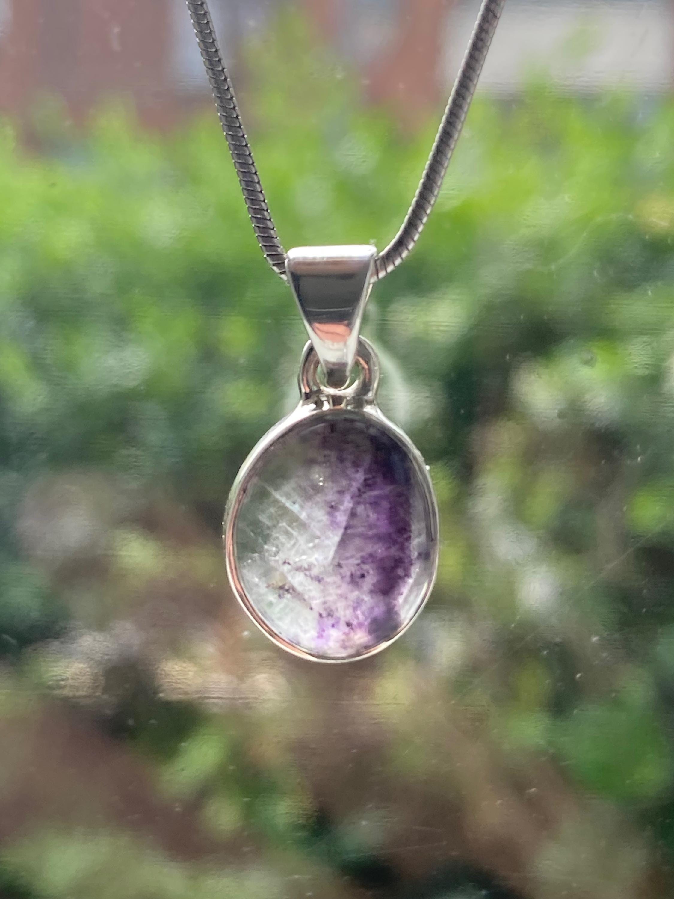 Blue John Sterling Silver Teardrop Pendant 1.6cm x 1.2cm