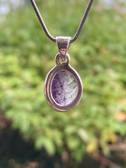 Blue John Sterling Silver Teardrop Pendant 1.6cm x 1.2cm