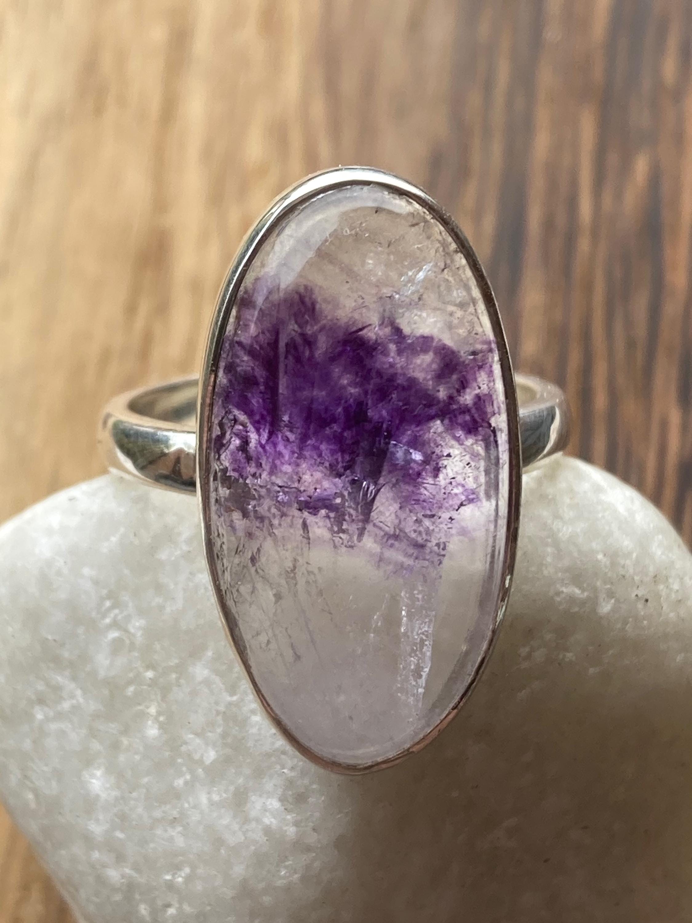 Blue John Silver Handmade Oval Ring