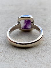 Blue John Silver Square Handmade Ring 10mm x 10mm