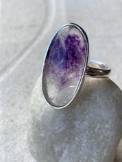 Blue John Silver Handmade Oval Ring