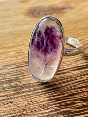 Blue John Silver Handmade Oval Ring