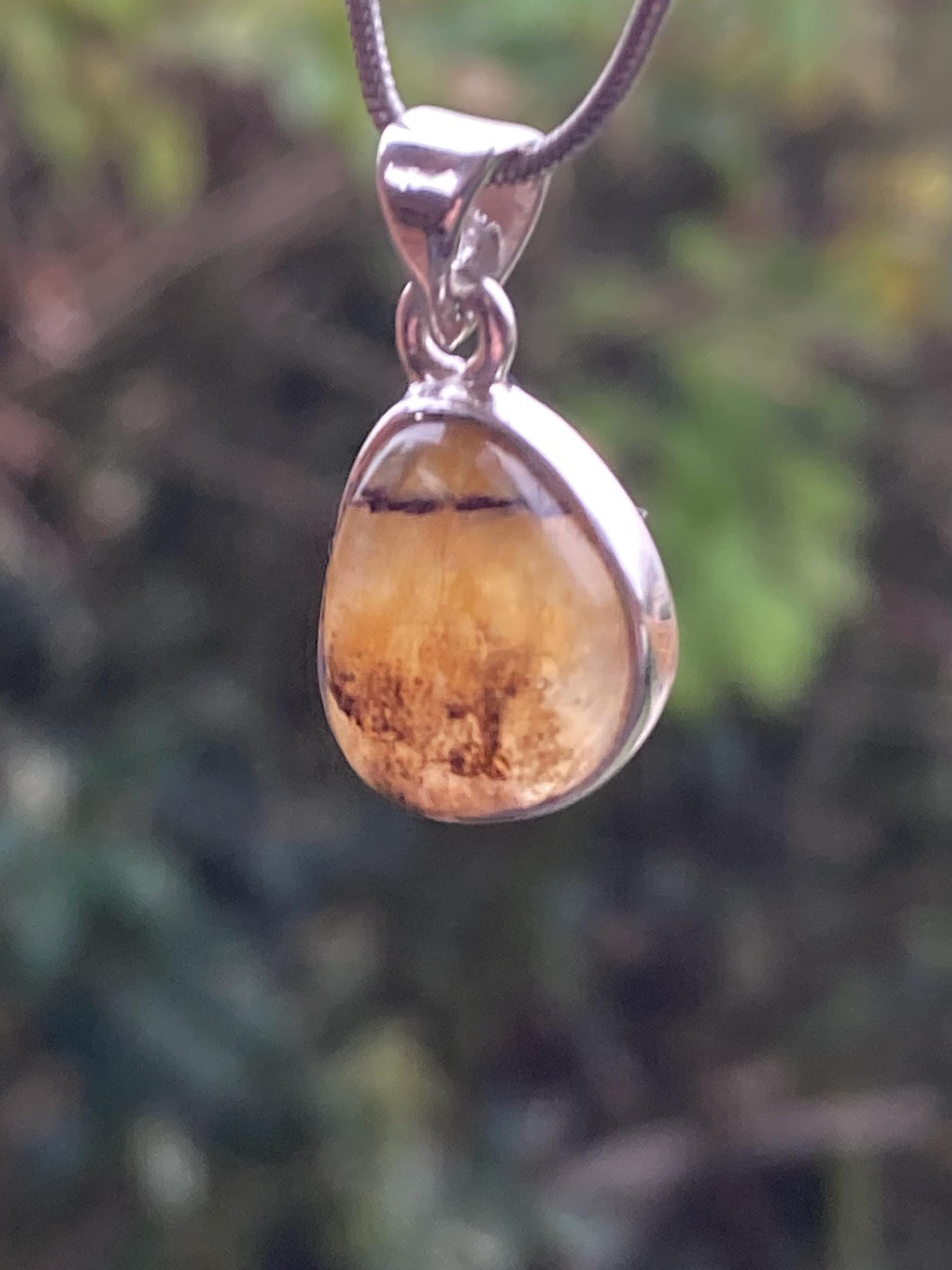 Blue John Silver Teardrop Pendant 1.5cm x 1.3cm