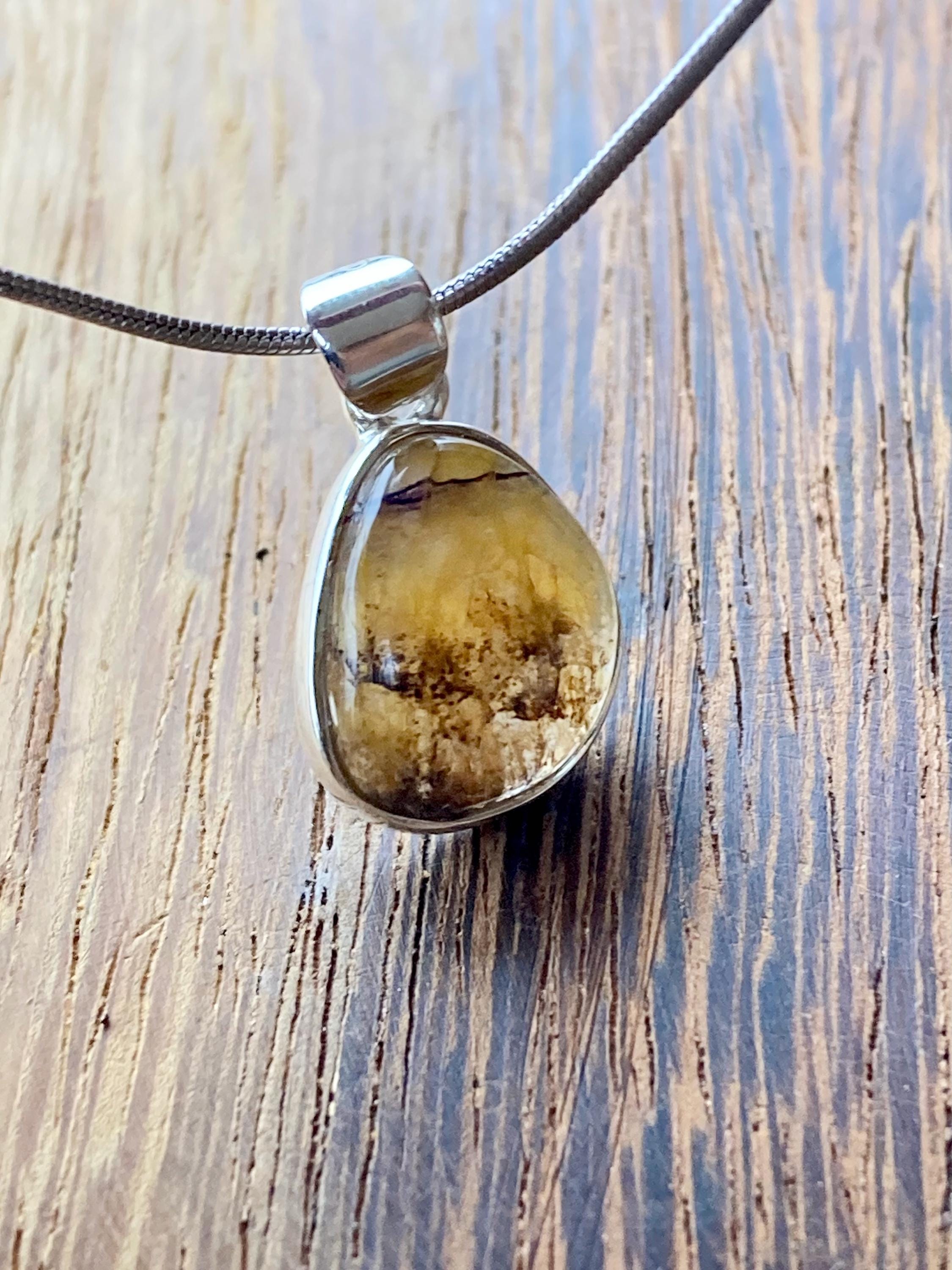 Blue John Silver Teardrop Pendant 1.5cm x 1.3cm