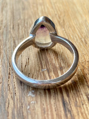 Unique Blue John Ring, Teardrop 13mm x 10mm, Sterling Silver, Handmade Derbyshire UK gift