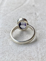 Blue John Silver Oval Ring 13 mm x 10 mm