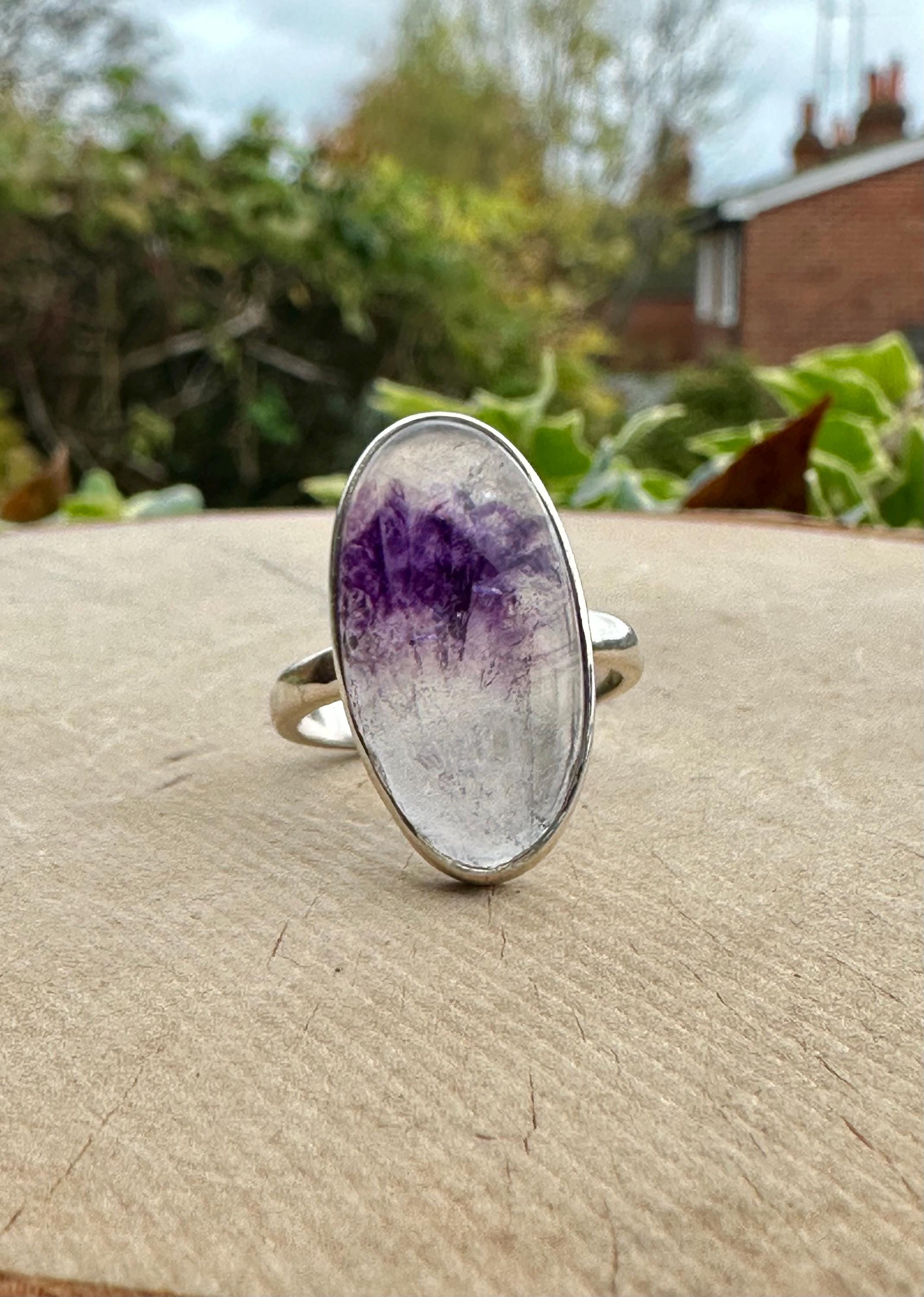 Blue John Silver Handmade Oval Ring