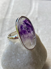Blue John Silver Handmade Oval Ring