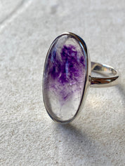 Blue John Silver Handmade Oval Ring