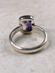 Blue John Silver Square Handmade Ring 12mm x 9mm