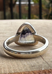 Blue John Silver Oval Ring 13mm x 13mm