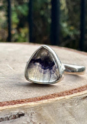 Blue John Silver Oval Ring 13mm x 13mm