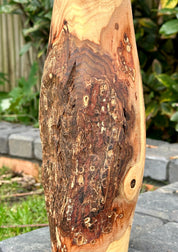 Tall Hand-Turned Burr Elm Wooden Vase – 5th Anniversary (Wood) Gift, Scandinavian Minimalist Decor.