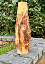 Tall Hand-Turned Burr Elm Wooden Vase – 5th Anniversary (Wood) Gift, Scandinavian Minimalist Decor.