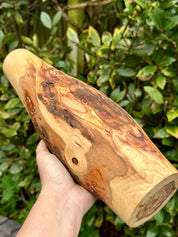 Tall Hand-Turned Burr Elm Wooden Vase – 5th Anniversary (Wood) Gift, Scandinavian Minimalist Decor.